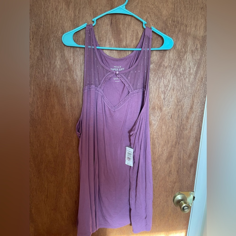 Torrid purple support soft tank size 5